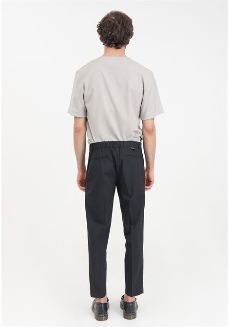 Black men's trousers with elastic waist on the back YES LONDON | XP3224NERO